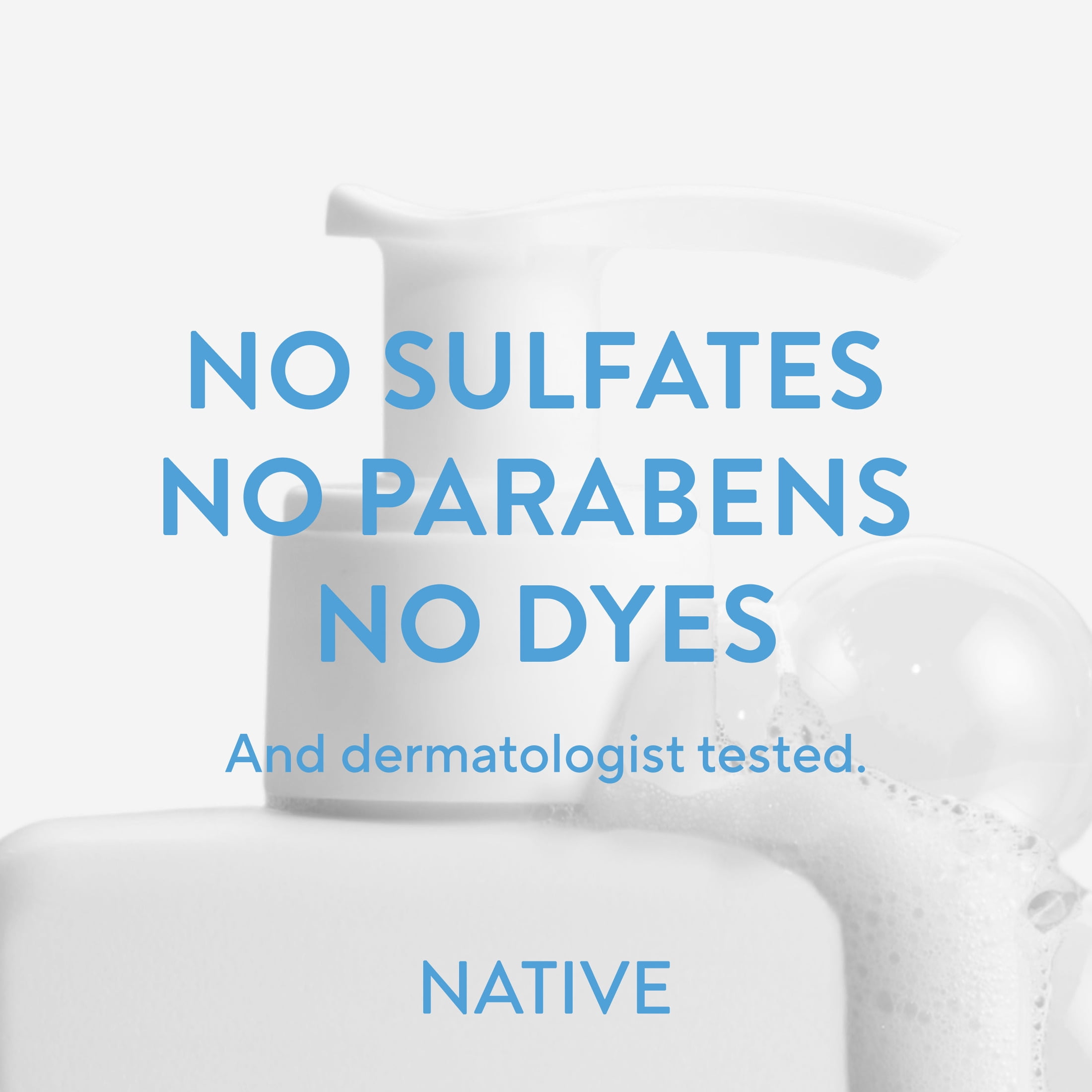 Native Hydrating Face Wash for Dry Skin, Sulfate Free, with Hyaluronic Acid and Shea Butter, Dermatologist Tested, 12.5 fl oz