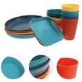 thumbnail image 4 of Miangastore 1 Set Dinnerware Set Plates Cups And Bowls Unbreakable Tableware For Camping Party, 4 of 8