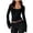 Black, variant on Women's Winter Fall Bell Long Sleeve Shirts Cute Going Out Top Lace Trim Square Neck Double Lined Casual Slim Fit Basic Tops (Black, S)