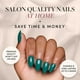 thumbnail image 2 of Uñas impress-On Glamnetic de color verde esmeralda, cortas, con forma de almendra, 2 of 6