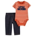 thumbnail image 1 of Set Playera y Pantalón Child of Mine Rojo 3-6M Estampado Rayado, 1 of 4