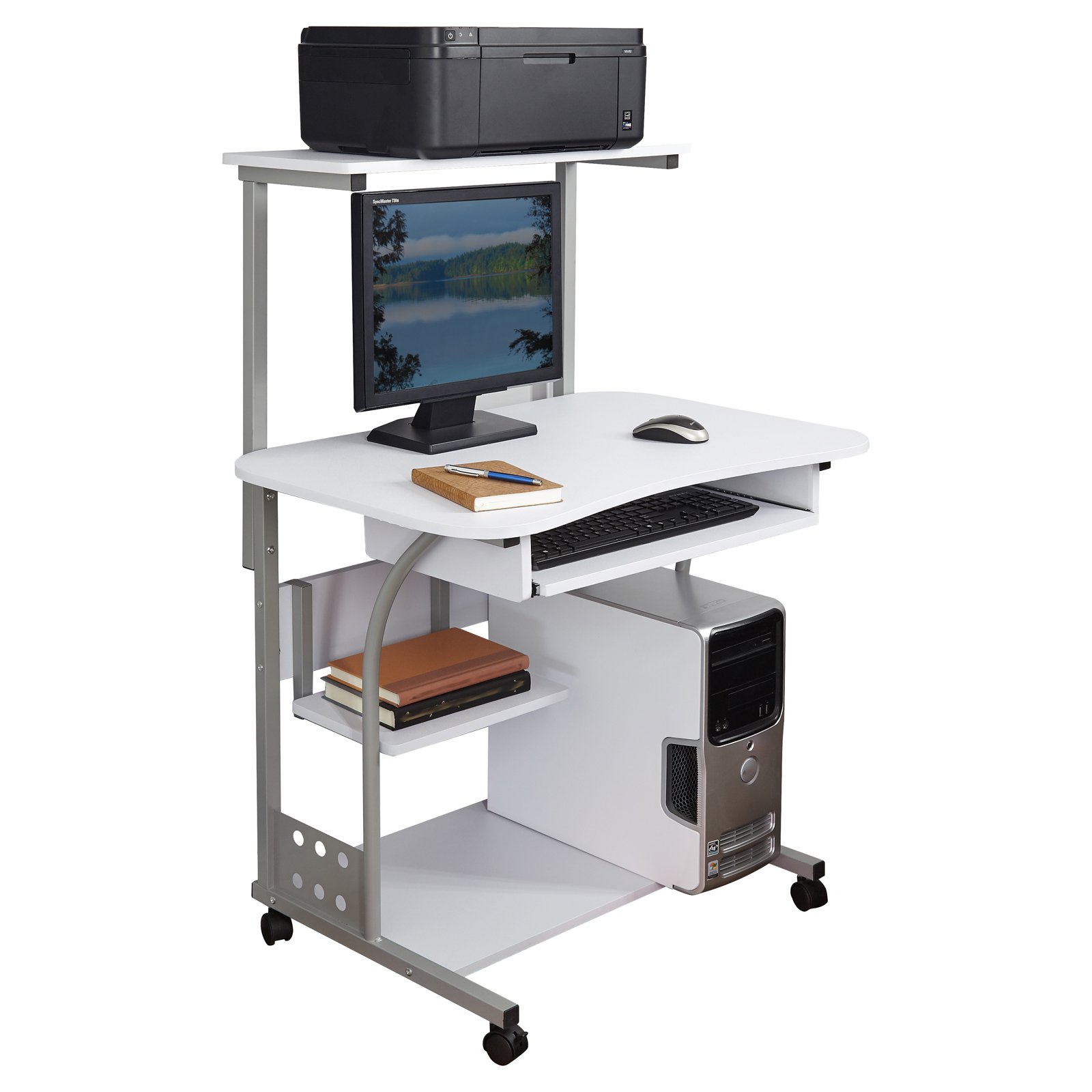 Buylateral Mobile Computer Tower Desk with Storage - image 2 of 4