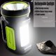 thumbnail image 4 of Powerful mAh USB Rechargeable LED Flashlight with Side Light, Waterproof Flashlight for Emergency Hiking, Camping Hunting (with Side Light), 4 of 5