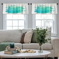 thumbnail image 5 of LALILO Kitchen Curtain Valance Watercolor Stain White Card Rod Pocket Window Curtain 52"x 18" Set of 2, 5 of 7