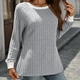 thumbnail image 3 of cocolona Sweaters for Women Long Sleeve Crew Neck Shirts Fall Fashion Color Block Pullover Tops Lightweight Casual Blouses, 3 of 6