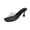 Black, variant on Women's Clear Square Open Toe High Heel Sandals Fashion Slip On Backless Crystal Stiletto Heel Slide Sandals Sexy Wedding Party Prom Dress Shoes