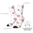 thumbnail image 2 of Yiaed Hand Drawn Strawberry Print Great elasticity Crew Socks Sports socks for Men and Women, 2 of 5