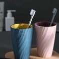 thumbnail image 4 of 2pcs Home Tooth Mug Portable Gargle Cup Simple Toothbrush Cup Travel Toothbrush Holder (Pink), 4 of 7