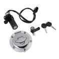 thumbnail image 1 of Bloqueo de la Tapa del Tanque de combustible, Aluminio de aluminio con Óxido de Interruptor de Encendido de la Encendido para YZF-R3 2015 A 2018, 1 of 7