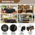 thumbnail image 3 of Sm:)e Fabric Openwork Farmhouse Style Linen Tablecloth 52x70 Inch, Yarn-Dyed Woven Table Cover for Dining Decor, Rectangle, Black, 3 of 6