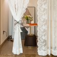 thumbnail image 5 of French Silky Bow Curtain Tiebacks, Lace Ribbon Curtain Ties and No-Drill Holdbacks for Sheer Drapes, Bedrooms, Nurseries, Canopies and Wedding Decor, 5 of 6