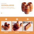 thumbnail image 5 of 3 Pcs Mini Baril en Bois Modèle Mini Baril de Bière Vin Accessoires de Maison Mini, 5 of 5
