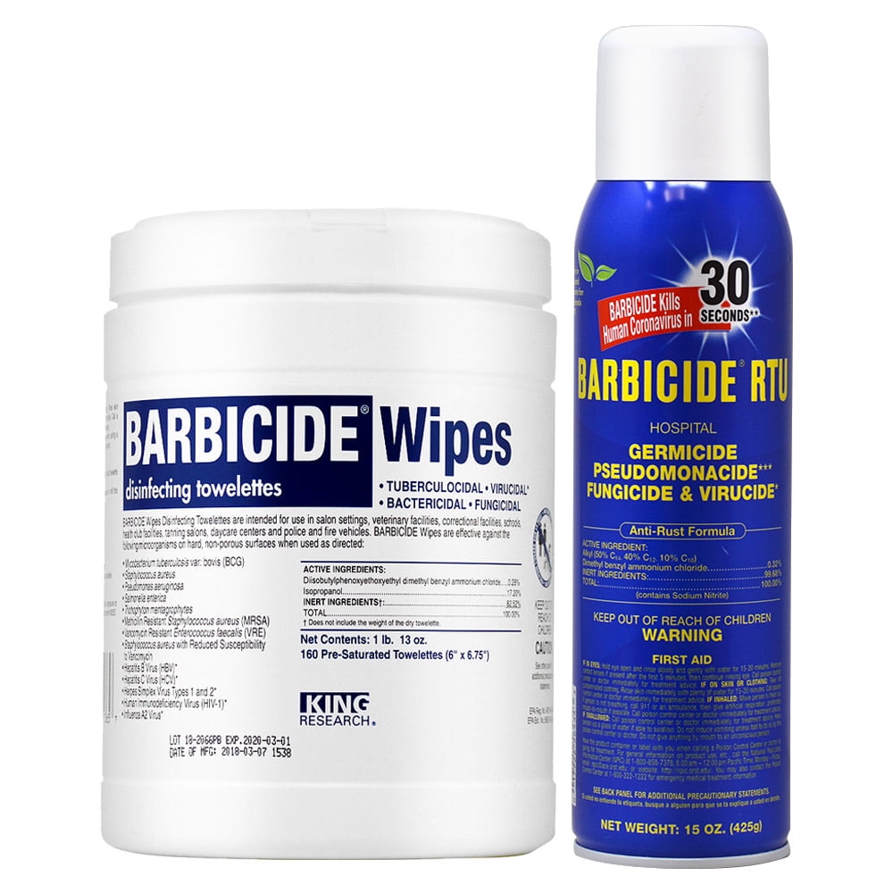 King Research Barbicide Disinfecting Towelettes Wipes + Ready to Use ...
