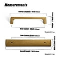 thumbnail image 4 of Goo-Ki 5''(128mm) Hole Centers Antique Brass Cabinet Pulls with Backplate, Zinc Alloy Cabinet Drawer Handles for Dresser,Wardrobe,Cupboard,Cabinet Hardware, 2 Pack, 4 of 5