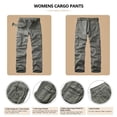 thumbnail image 6 of TRGPSG Women's Relaxed Fit Cargo Pants Outdoor Sport Hiking Pants Casual Pants Parachute Pants with Zipper Pockets,Armygreen,Size 8, 6 of 6