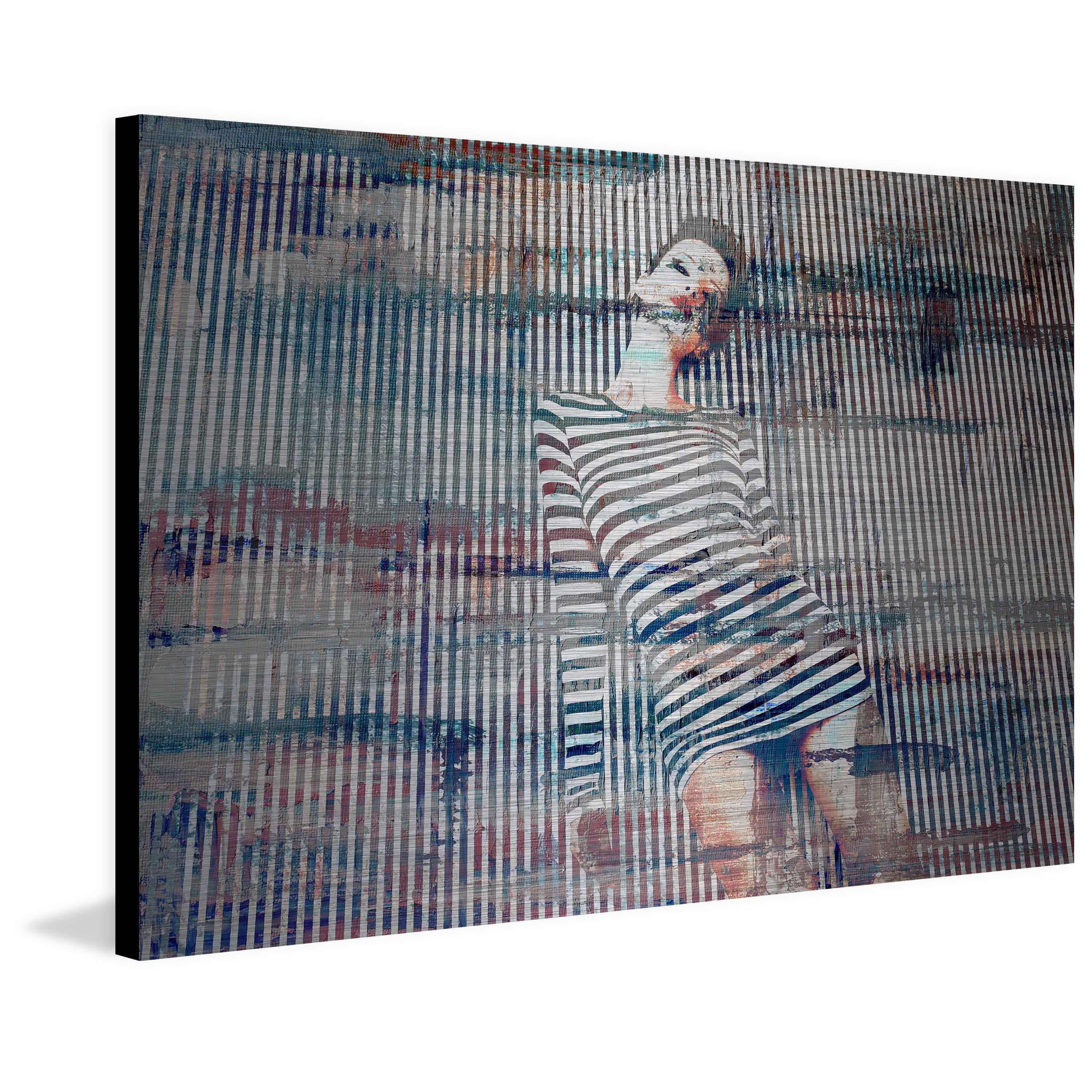 Sexy Stripes Painting Print on Brushed Aluminum