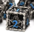 thumbnail image 5 of MACTANO Metal DND Dice Set Dungeons and Dragons Dice Set MTG RPG Board Game Toy-Grim Reaper Blue Number, 5 of 8