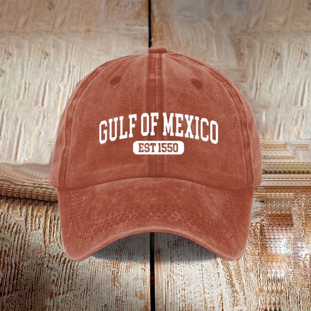 Moins de 10$ Visières Orange du Mexique Casquette de Baseball Imprimée Décontractée Casquette Rétro