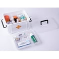 thumbnail image 6 of White Large Empty Medical Box for Home Emergency Supplies, Travel, Car, and Dorms – Compact First Aid Box with Handle, Detachable Tray and Locking Lid – Medical Organizer and First Aid Kit Storage, 6 of 8