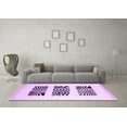 thumbnail image 3 of Ahgly Company Indoor Square Solid Purple Modern Area Rugs, 6' Square, 3 of 4
