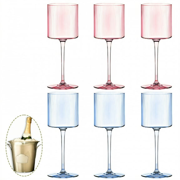 ACDANC 6Pcs Cocktail Glasses 12 oz Easy-Flow Rim Pink Plastic Cups Acrylic Margarita Glass for Gifting Night Events Mix1