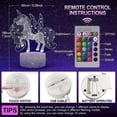 thumbnail image 3 of Unicorn Night Light for Kids Baby, Unicorn Toys, Unicorn Gifts for Girls, 16 Color Changing Unicorn Lights Lamp with Remote Control, Unicorn Bedroom B, 3 of 5