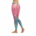 thumbnail image 2 of SUNENAT Fashion Mermaid Scales Fish Scales Women's Stretchy Capri Leggings Yoga Running Pant XS, 2 of 4