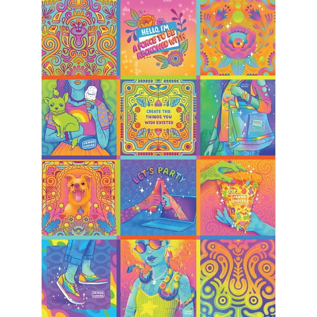 Rompecabezas Buffalo Games Neon Collage de 1000 piezas