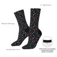thumbnail image 4 of KLL Multi-Colored Stars Print Cool Socks Men's Women's Crew Socks Funny Crazy Novelty Stockings, 4 of 6