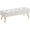 Ivory, variant on Modern Ottoman Bench Velvet Bench Upholstered Footrest for Living Room with Gold Metal Legs and Padded Seat
