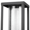 thumbnail image 2 of 12W LED Integrated Black Outdoor Post Mount Light with Bubble Glass Shade, Base Adapter Included, 2 of 8