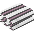 thumbnail image 2 of Black Purple Stripped Bath Hand Towel Soft Cotton Highly Absorbent Fingertip Towels for Bathroom Beach Kitchen Sports Gym Yoga Travel (2-Pieces Towel Sets, 28x16 inch), 2 of 7