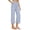 A-Light Blue#70, variant on ZVAVZ Striped Capri Trousers for Women High Waistband Capri Pants Cotton Linen Wide Leg Lounge Cropped Pants Fashion Beach Vacation Capris A-Light Blue M