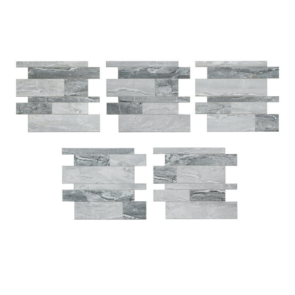 Aspect Peel and Stick Collage Tile in Ocean Corridor (5-Pack)