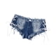 thumbnail image 4 of Pantalones cortos vaqueros, micro shorts de mezclilla a la moda para mujer, estilo casual de verano. L, 4 of 9