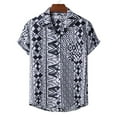 thumbnail image 3 of QUINDOS Casual Mens Hawaiian Shirt Cotton Short Sleeve Summer Button Down Shirts Pocket Loose Vacation Tropical Print Beach Shirts, 3 of 8