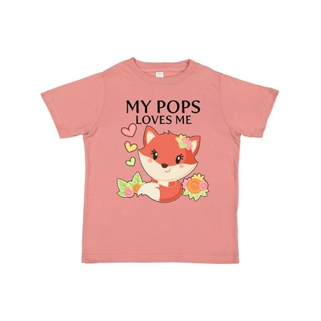 

Inktastic My Pops Loves Me- little fox Gift Toddler Boy or Toddler Girl T-Shirt