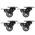 thumbnail image 1 of 4PCS Heavy Duty Caster Wheels with Brake Silent Universal Wheel Replacement Accessories for Furniture40 Brake, 1 of 5