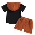 thumbnail image 4 of Tkrady Baby Boys Fashion Outfits Spring Summer New Short Sleeve Hooded T Shirt Shorts Sports 2 Piece Set, Sizes 0-3 Years, 4 of 7