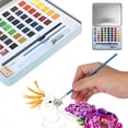thumbnail image 3 of Watercolor Paint, Bright Color Watercolor Paint Set,  Solubility 48 Color For Artist Painting, 3 of 8