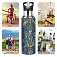 thumbnail image 7 of Yayeee 20oz Insulated Water Bottle Double Wall Stainless Steel with Flip Straw Lid, Shadowy Forest Pattern, 7 of 7