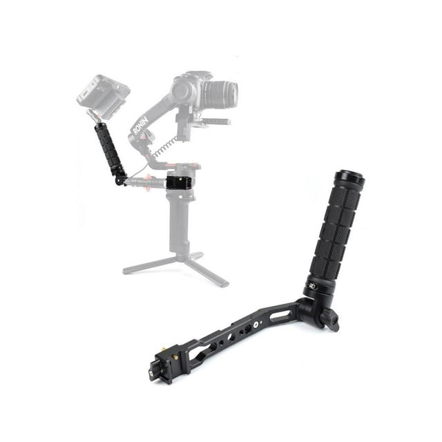 Poignée de Main Réglable à 360° avec Pince NATO pour DJI RS3 Pro/RS3 Mini/RS3/RS2/RSC2, Poignée d'Élingue à Cardan avec Rallonge Coldshoe à Trous de 1/4 Pouces