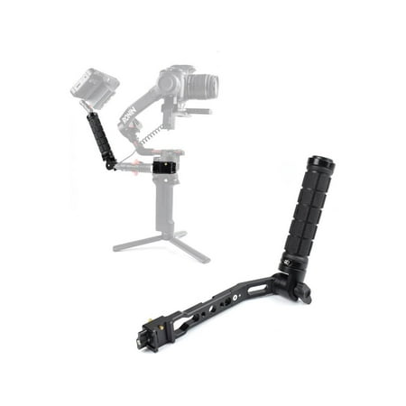 360° Adjustable Handgrip Handle with NATO Clamp for DJI RS3 Pro/RS3 Mini/RS3/RS2/RSC2, Gimbal Sling Grip with Coldshoe 1/4" Holes Extension Mount