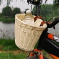 thumbnail image 1 of Washranp Woven Plastic Bike Baskets,Large Capacity Front Bicycle Basket Handlebar Storage Container with 2 Adjustable Leather Straps, 1 of 4