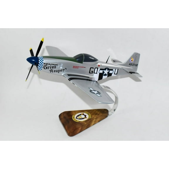 493rd Fighter Squadron P-51 Mustang Model, Mahogany, 1/25 (15"X18") Scale, WWII, North American