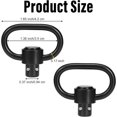 thumbnail image 2 of Quick Detach Sling Swivel Attachments, Heavy Duty Button-Operated Mount, Two Point and Traditional Sling Swivel, Black, 2 of 7