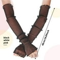 thumbnail image 6 of 3Pairs Long UV Arm Sleeves for Women, Mesh Sleeves Lace Arm Leg Sleeves for Women, Multipurpose Tulle Sun Sleeves Outdoor Sports Travel Party Accessories for Women Girls Men, 6 of 6
