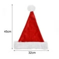thumbnail image 6 of Joernso Unisex Christmas Santa Hat Extra Large And Thick New Year Party Beanie Contrast Color Elastic Thick Plush Decor Santa Cosplay Adult Holiday Headgear, 6 of 7