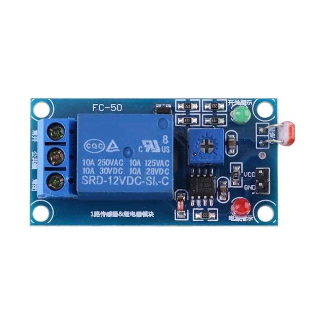 LDR Relay,12V Stable LDR Photoresistor Light Dependent Resistor Relay Light Sensor Switch Rugged and Tough