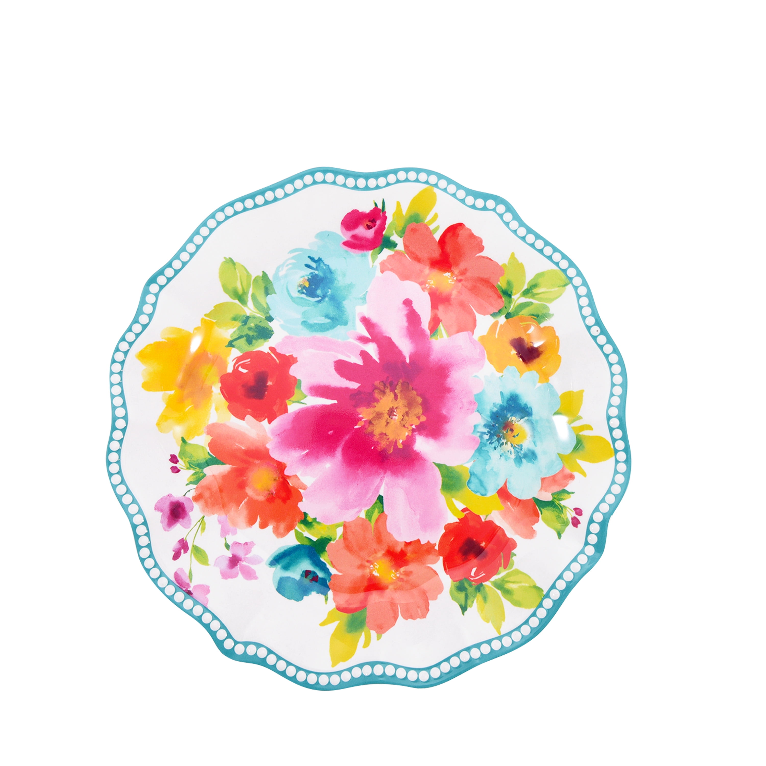 The Pioneer Woman Melamine 8 75 Breezy Bouquet Salad Plate Walmart Com Walmart Com
